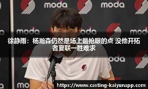 徐静雨：杨瀚森仍然是场上最抢眼的点 没他开拓者夏联一胜难求